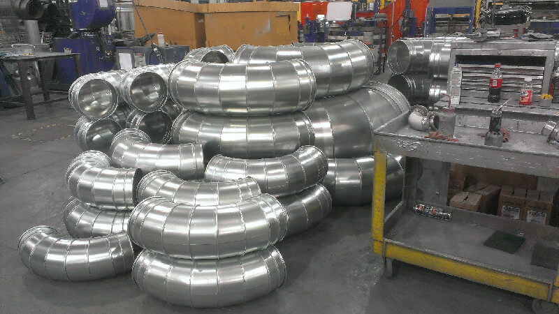 Ducting system in a large facility
